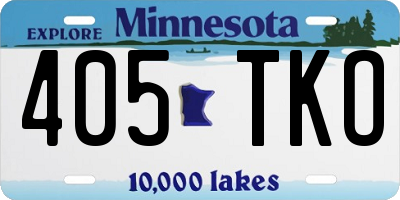 MN license plate 405TKO