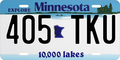 MN license plate 405TKU