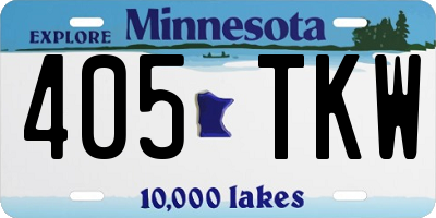 MN license plate 405TKW
