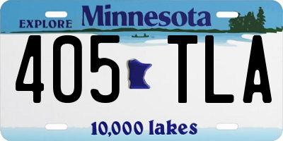 MN license plate 405TLA