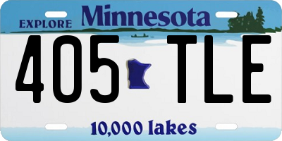 MN license plate 405TLE