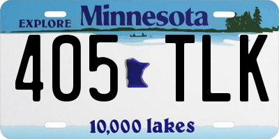 MN license plate 405TLK
