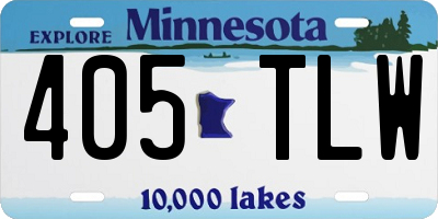 MN license plate 405TLW