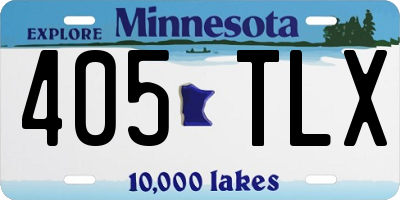 MN license plate 405TLX