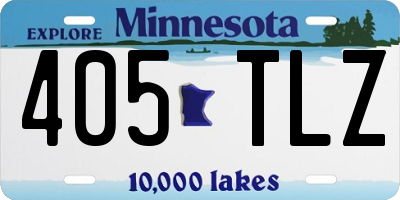MN license plate 405TLZ