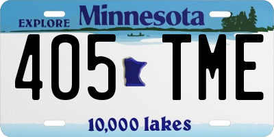 MN license plate 405TME