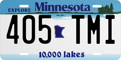 MN license plate 405TMI