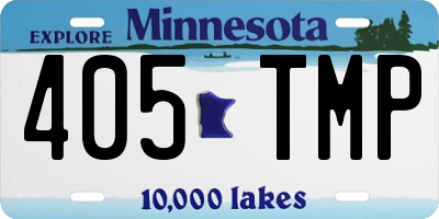 MN license plate 405TMP