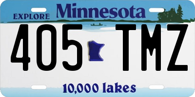 MN license plate 405TMZ
