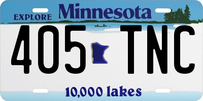 MN license plate 405TNC