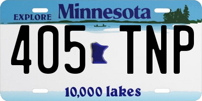 MN license plate 405TNP