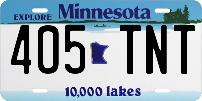 MN license plate 405TNT