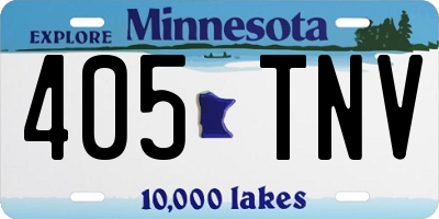 MN license plate 405TNV