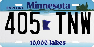 MN license plate 405TNW