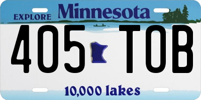 MN license plate 405TOB