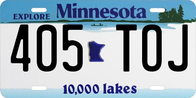 MN license plate 405TOJ