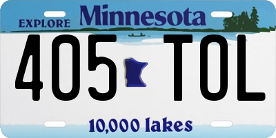 MN license plate 405TOL