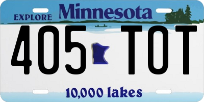 MN license plate 405TOT