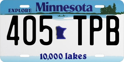MN license plate 405TPB
