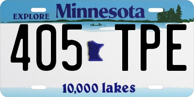 MN license plate 405TPE