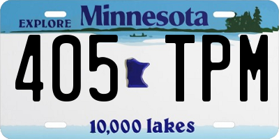 MN license plate 405TPM