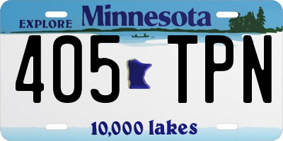 MN license plate 405TPN