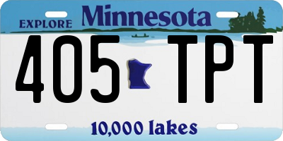 MN license plate 405TPT