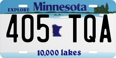 MN license plate 405TQA