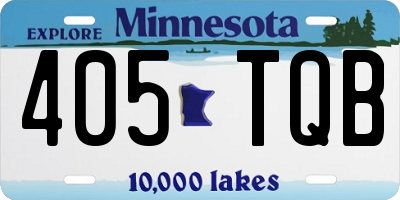 MN license plate 405TQB