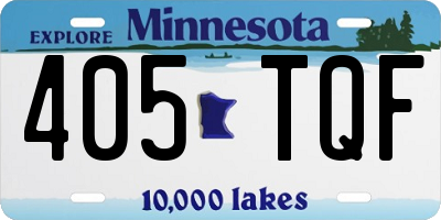 MN license plate 405TQF