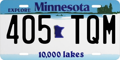 MN license plate 405TQM