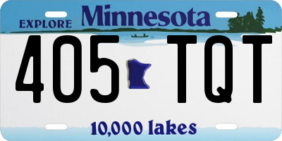 MN license plate 405TQT