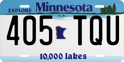 MN license plate 405TQU