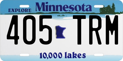 MN license plate 405TRM