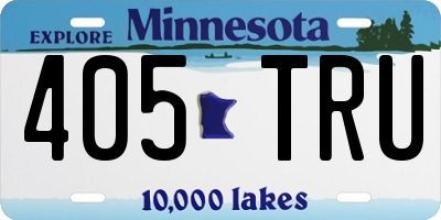 MN license plate 405TRU
