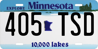 MN license plate 405TSD