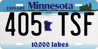 MN license plate 405TSF