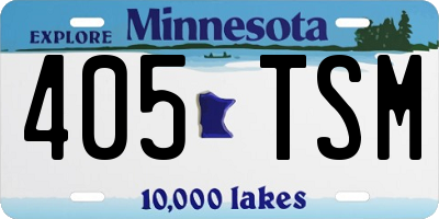 MN license plate 405TSM