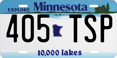 MN license plate 405TSP