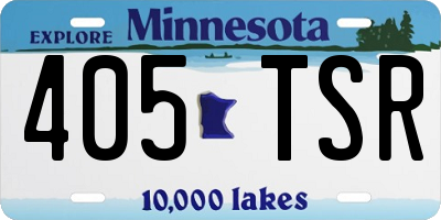 MN license plate 405TSR