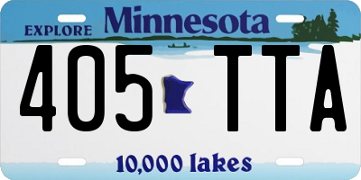 MN license plate 405TTA