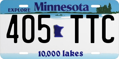 MN license plate 405TTC