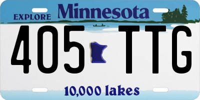 MN license plate 405TTG