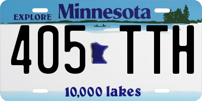 MN license plate 405TTH