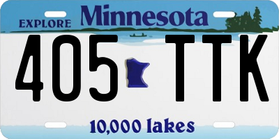 MN license plate 405TTK