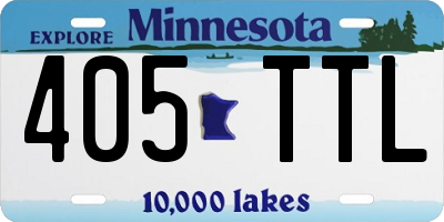 MN license plate 405TTL