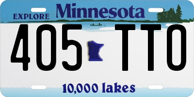 MN license plate 405TTO