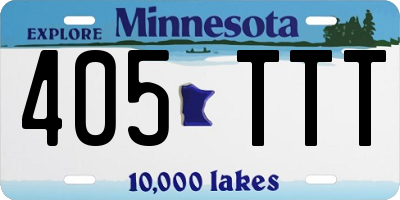 MN license plate 405TTT
