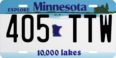 MN license plate 405TTW