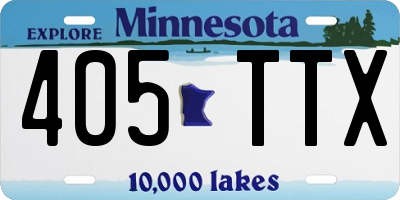 MN license plate 405TTX